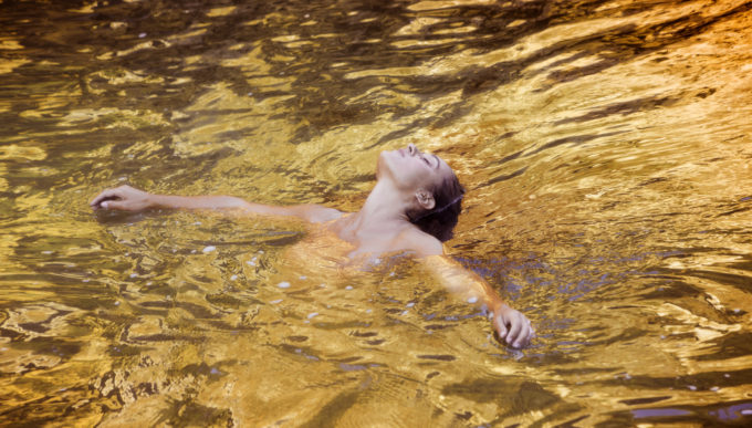 Gold Water -Water portrait by Patrick Nicholas
